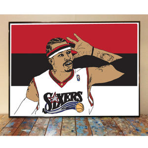 11x17 ALLEN IVERSON THE ANSWER DRAWING ART PRINT